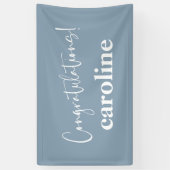 Minimalistisch Script Custom Congratulation Dusty  Spandoek (Verticaal)