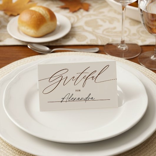 Minimalistisch script dankbaar voor Thanksgiving 