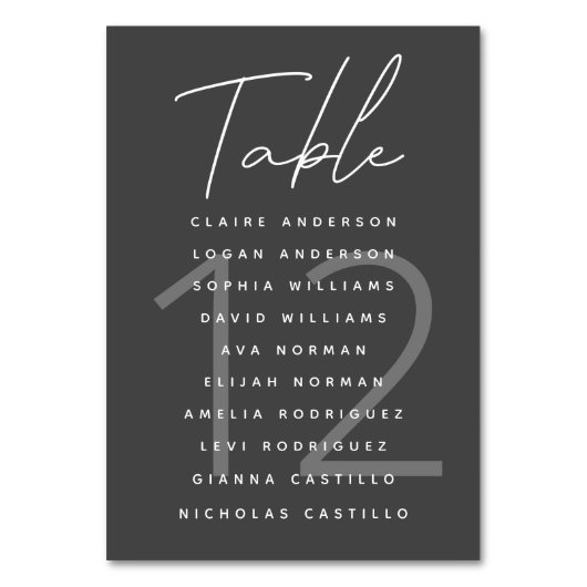 Minimalistisch script donkergrijze bruiloft kaart (Voorkant)