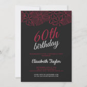 Minimalistisch Script Elegant 60e verjaardagsfeest Kaart (Voorkant)