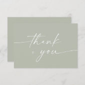 Minimalistisch script Elegant Bedankkaart (Voorkant / Achterkant)