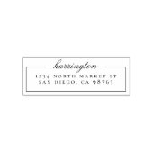 Minimalistisch script- en seriële retouradres  zelfinktende stempel (Design)