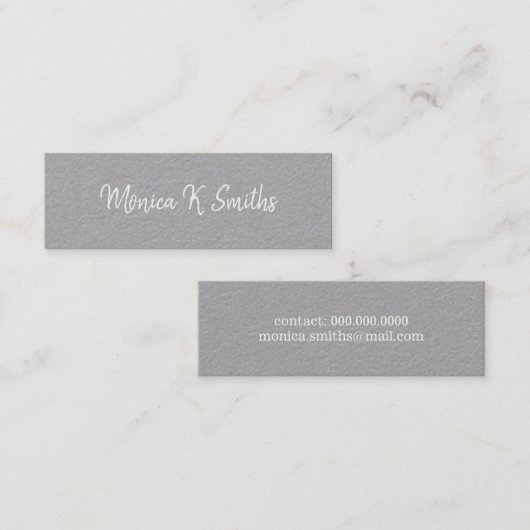 minimalistisch script-font-style elegant & modern mini visitekaartje (Voorkant / Achterkant)