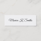 minimalistisch script-font-style elegant & modern mini visitekaartje (Voorkant)
