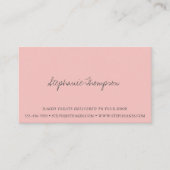 Minimalistisch Script Foto Blush Pink Bakery Pastr Visitekaartje (Voorkant)