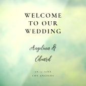 Minimalistisch Script Foto Bruiloft Welkomstbord Raamsticker (Vel 3)