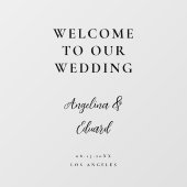 Minimalistisch Script Foto Bruiloft Welkomstbord Raamsticker (Vel)