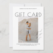 Minimalistisch Script Fotografie Cadeaubon (Voorkant)