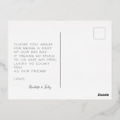 Minimalistisch script gepersonaliseerd trouwtrouwk folie feestdagen briefkaart (Achterkant)