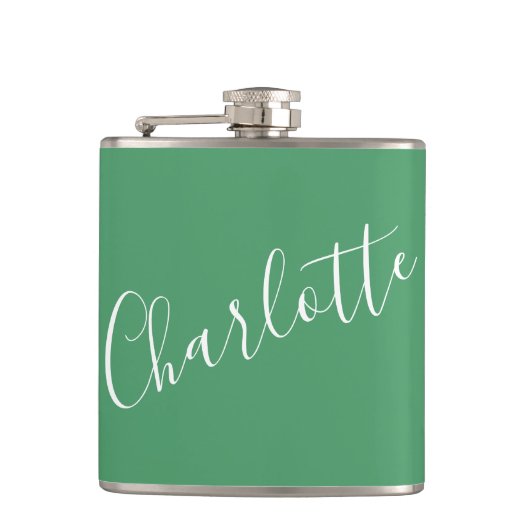 Minimalistisch script gepersonaliseerde naam Kelly Heupfles (Voorkant)