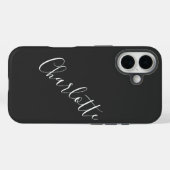 Minimalistisch script - Gepersonaliseerde naam zwa Case-Mate iPhone Case (Achterkant (horizontaal))