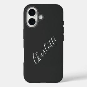 Minimalistisch script - Gepersonaliseerde naam zwa iPhone 16 Hoesje