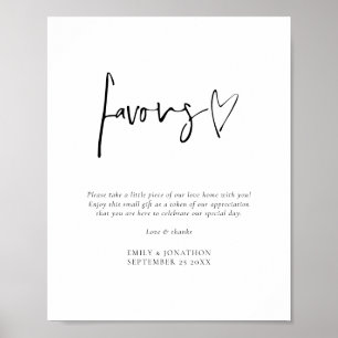 Minimalistisch script gunstige afdrukbare trouwkaa poster