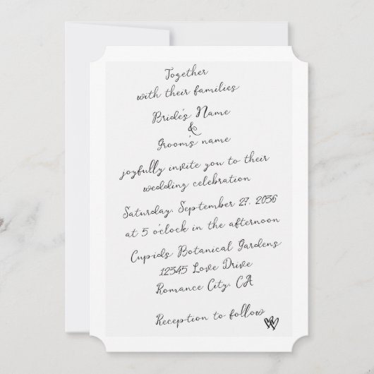 Minimalistisch Script Hand geschreven Typografie B Kaart (Voorkant)