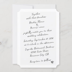 Minimalistisch Script Hand geschreven Typografie B Kaart