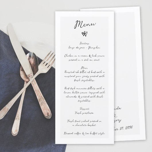 Minimalistisch Script Hand geschreven Typografie B Menu