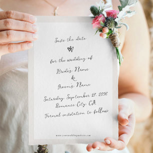 Minimalistisch Script Hand geschreven Typografie B Save The Date