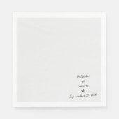 Minimalistisch Script Hand geschreven Typografie B Servet (Voorkant)