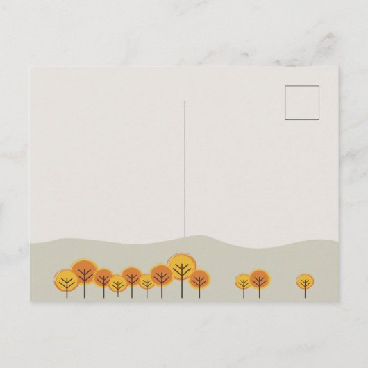 Minimalistisch script Happy Thanksgiving Herfst Tr Briefkaart (Achterkant)