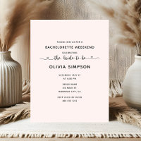Minimalistisch Script Heart Bachelorette Weekend