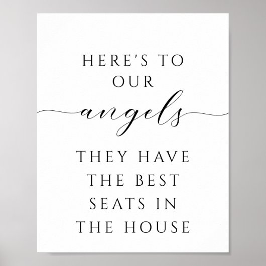 Minimalistisch script in liefdevolle herinnering b poster (Voorkant)