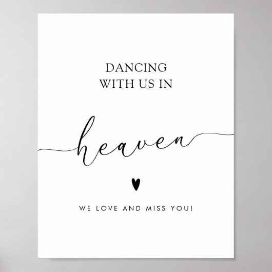 Minimalistisch script in liefdevolle herinnering b poster (Voorkant)