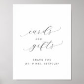 Minimalistisch Script Kaarten & Cadeaus Afdrukbare Poster (Voorkant)
