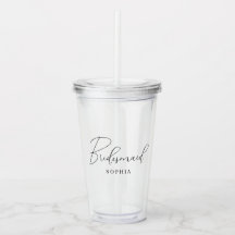 Minimalistisch script kalligrafie bruidsmeisje cad