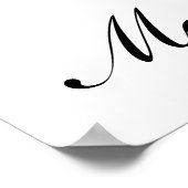 Minimalistisch script Kerstmis Poster (Hoek)