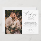 Minimalistisch script legant Wedding Bedankkaart (Voorkant)