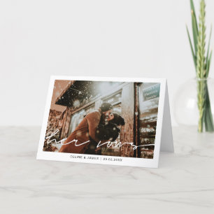 Minimalistisch script lettertype Haar Vows Kaart