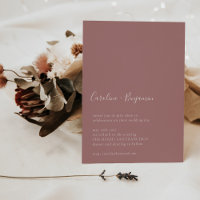 Minimalistisch script Modern Boho Dusty Roos Weddi