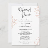 Minimalistisch script Modern Boho Rehearsal Dinner Kaart (Voorkant)