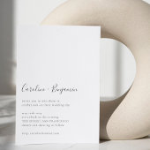 Minimalistisch script Modern White Simple Boho Wed Kaart