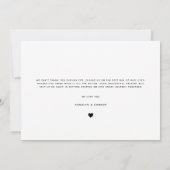 Minimalistisch script | Moderne kalligrafie voor g Bedankkaart (Achterkant)