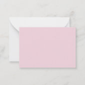 Minimalistisch Script Monogram naam Hot Pink Notitiekaartje (Achterkant)