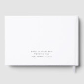 Minimalistisch script Mr. Mrs Wedding Gastenboek (Achterkant)