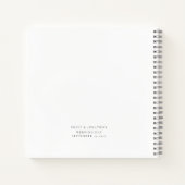 Minimalistisch script Mr. Mrs Wedding Gastenboek Notitieboek (Achterkant)