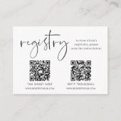 Minimalistisch Script Multiple Gift Registry Informatiekaartje (Voorkant)