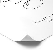 Minimalistisch script onze bruiloft van het gastbo poster (Hoek)