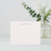 Minimalistisch script Personal Stationery Note Kaa Save The Date (Staand voorkant)