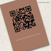 Minimalistisch Script QR-code Bruin Bruin Details Informatiekaartje