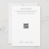 Minimalistisch Script Religious Cross Rings QR-cod Kaart (Achterkant)