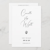 Minimalistisch Script Religious Cross Rings QR-cod Kaart (Voorkant / Achterkant)