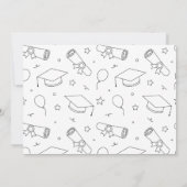 minimalistisch script roze afstuderen bedankkaart (Achterkant)