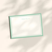 Minimalistisch Script Sage Green Two Border Monogr