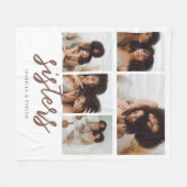 Minimalistisch script 'Sisters' 5 Fotocollage Fleece Deken (Voorkant (Horizontaal))