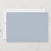Minimalistisch script Stofblauw Save The Date (Achterkant)