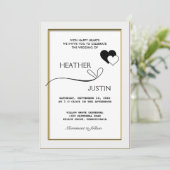 Minimalistisch script Traditionele bruiloft uitnod Kaart (Staand voorkant)