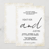 Minimalistisch script Traditionele bruiloft uitnod Kaart (Voorkant / Achterkant)